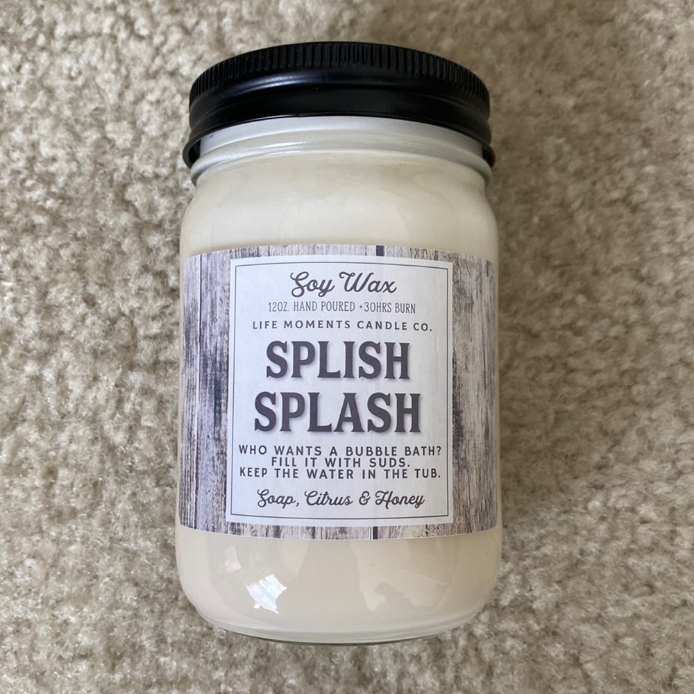 Soap, citrus and honey soy wax candle NEW